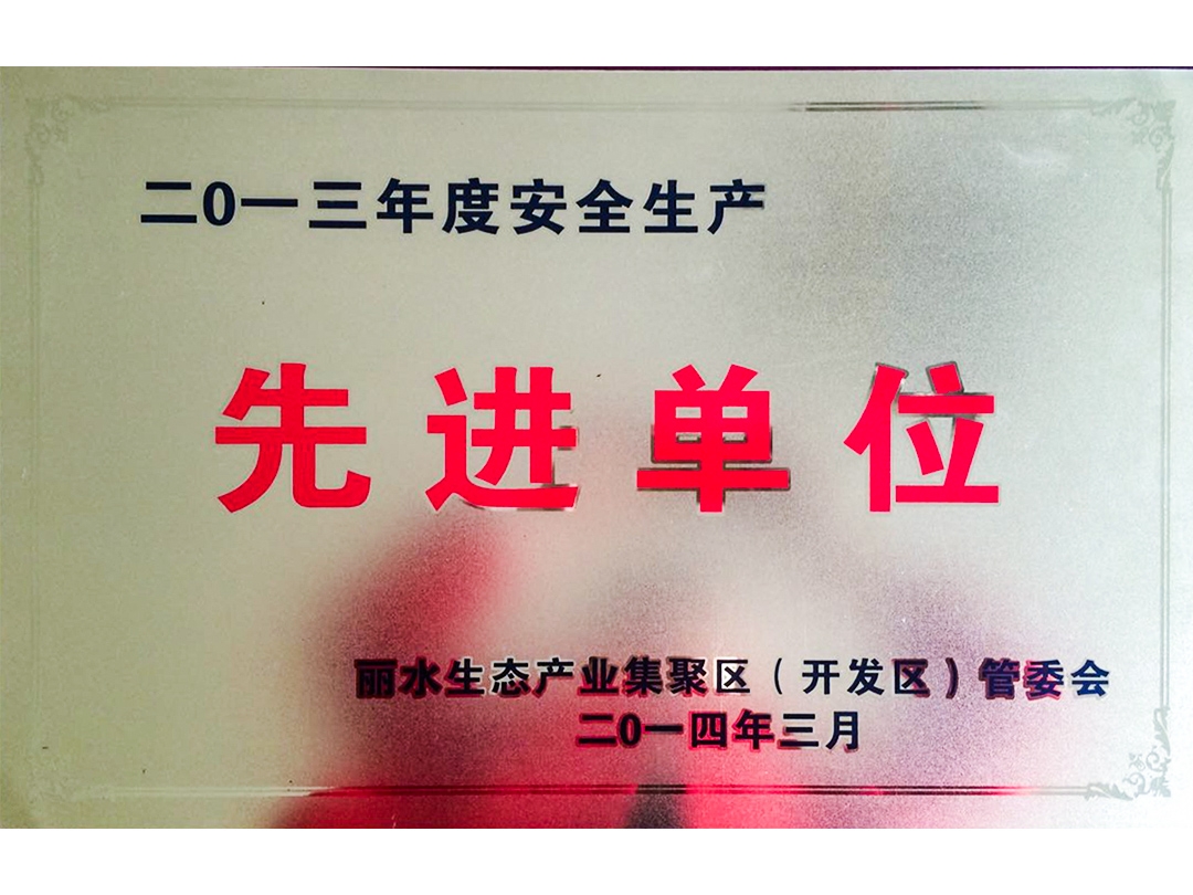 2013年度安全生產(chǎn)先進單位